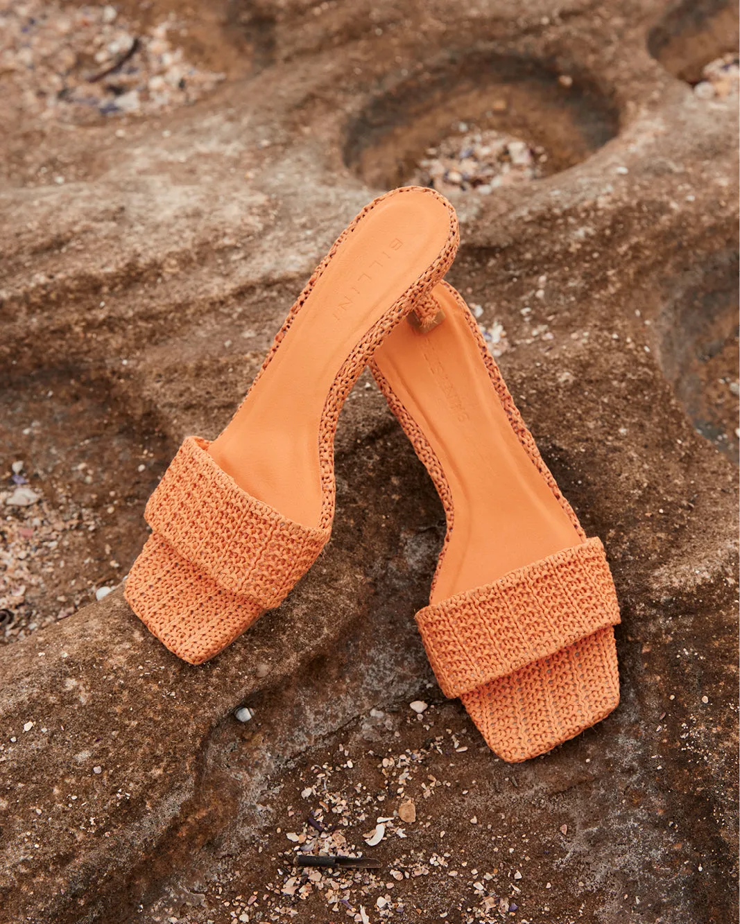 Elegant Stiletto Shoes OLGA - NECTARINE RAFFIA
