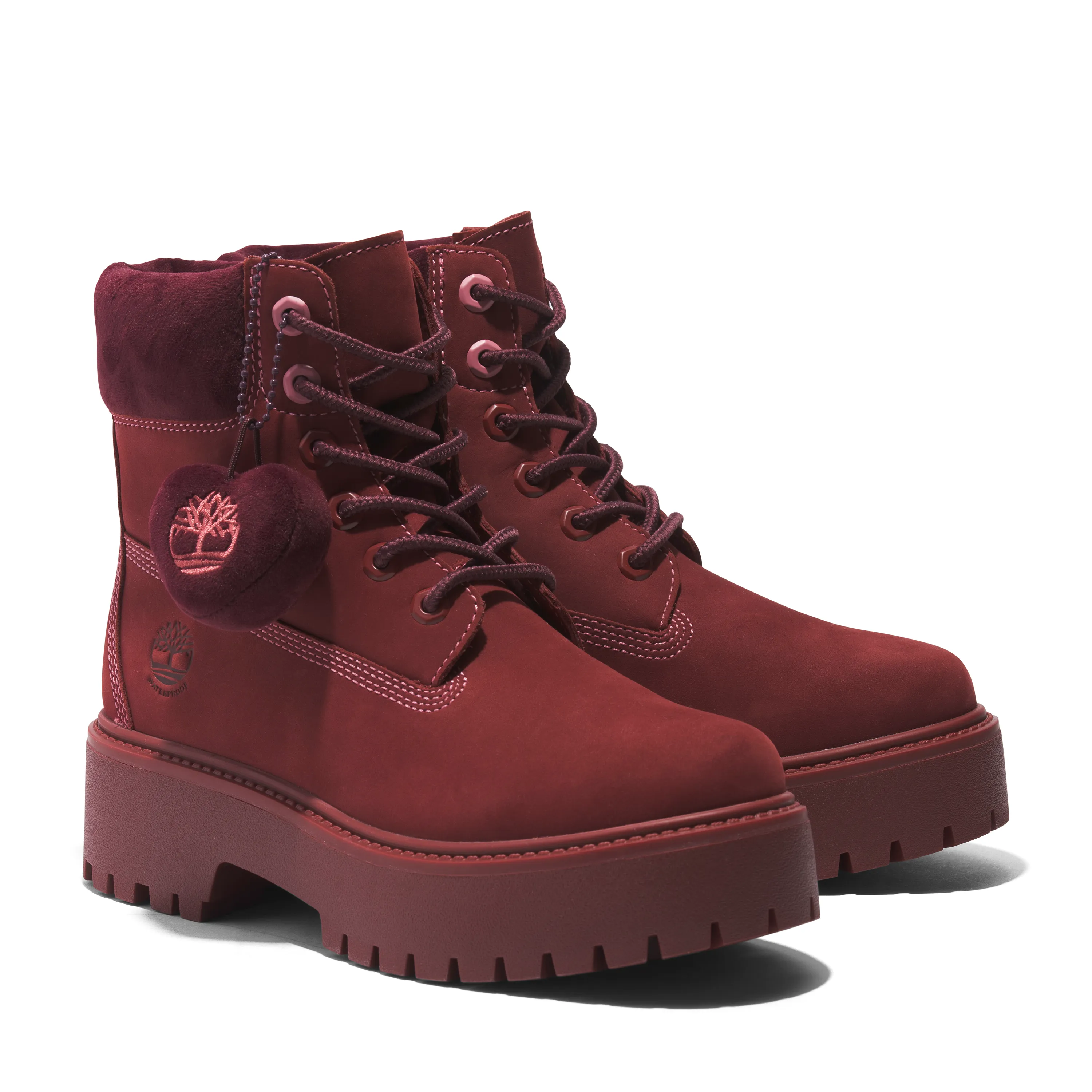 Timberland - Boy - VDAY Stone Street 6" Premium - Red Ultimate Comfort