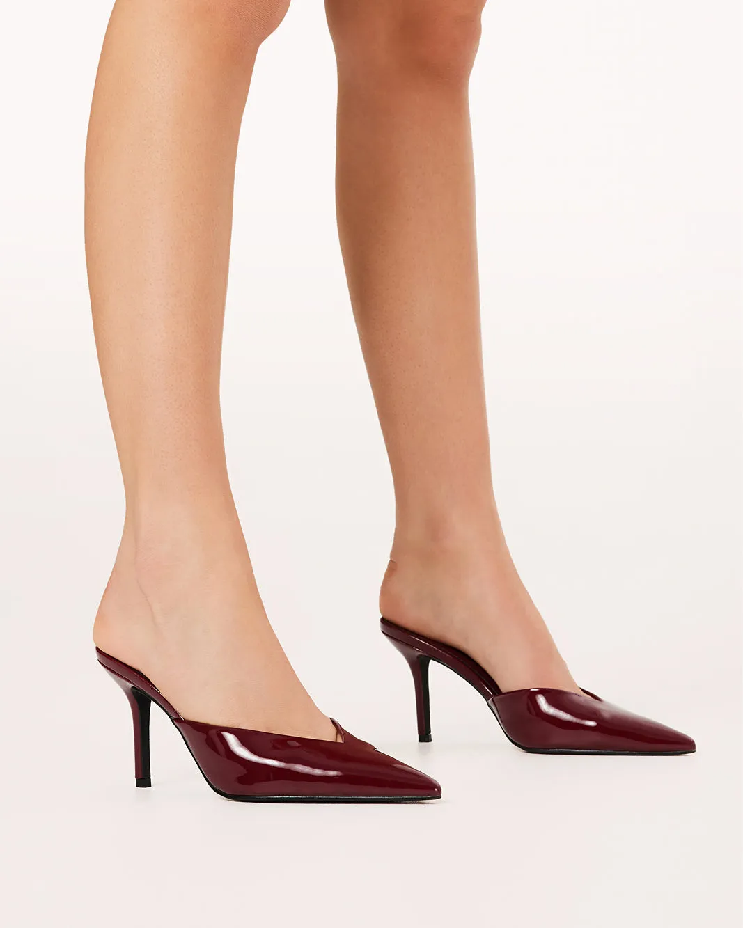 Custom Heels Dainty Heels KAREY - CHERRY RED PATENT