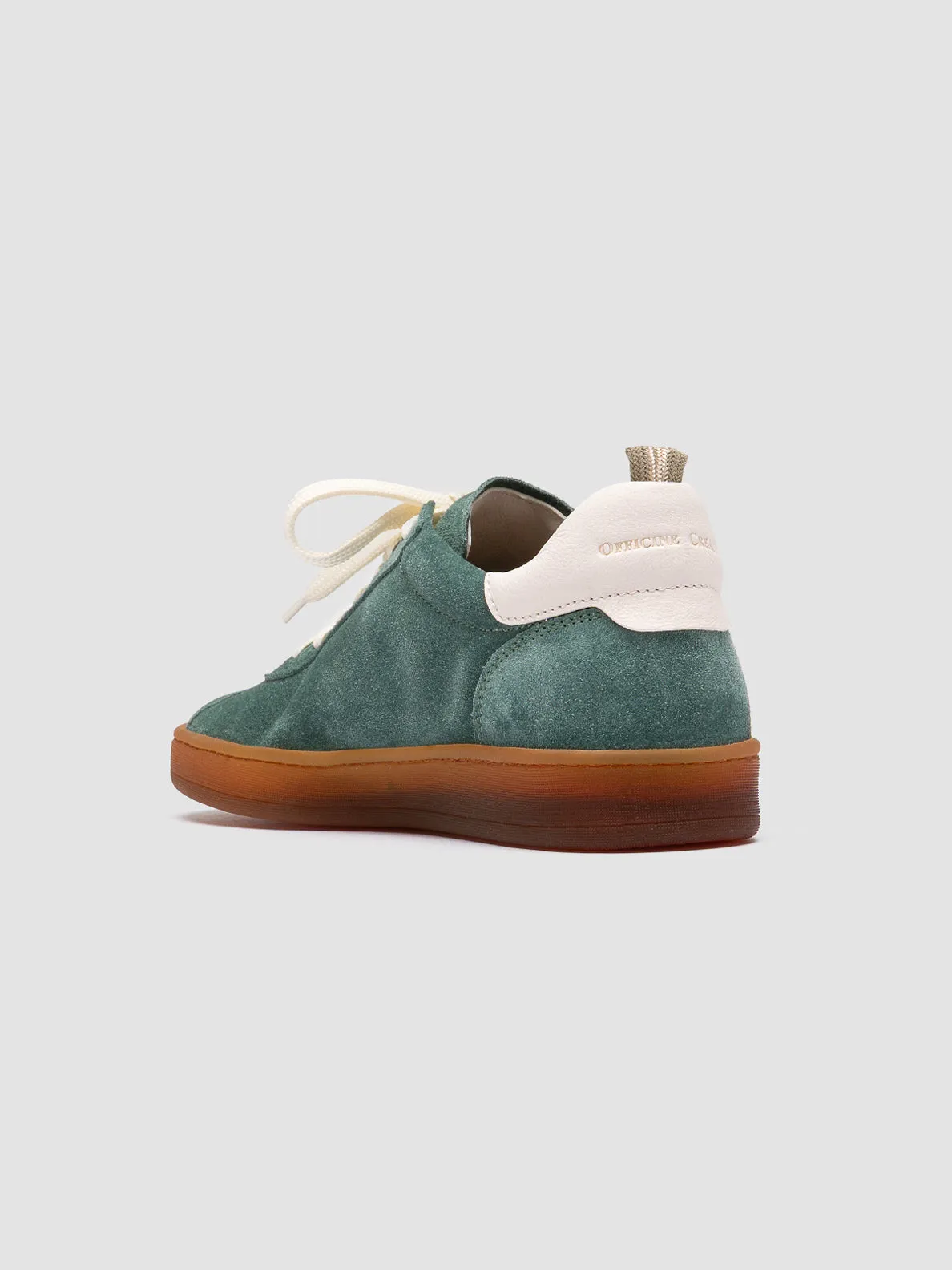 Sleek Look DESTINY 101 - Green Leather and Suede Sneakers