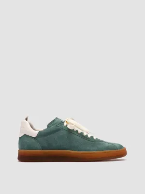 DESTINY 101 - Green Leather and Suede Sneakers Sunset Step Functional Shoes