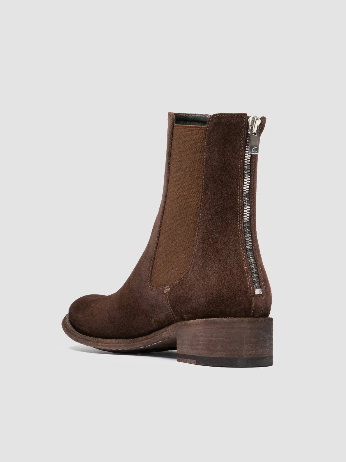 LISON 017 - Brown Suede Chelsea Boots Bounce Hike
