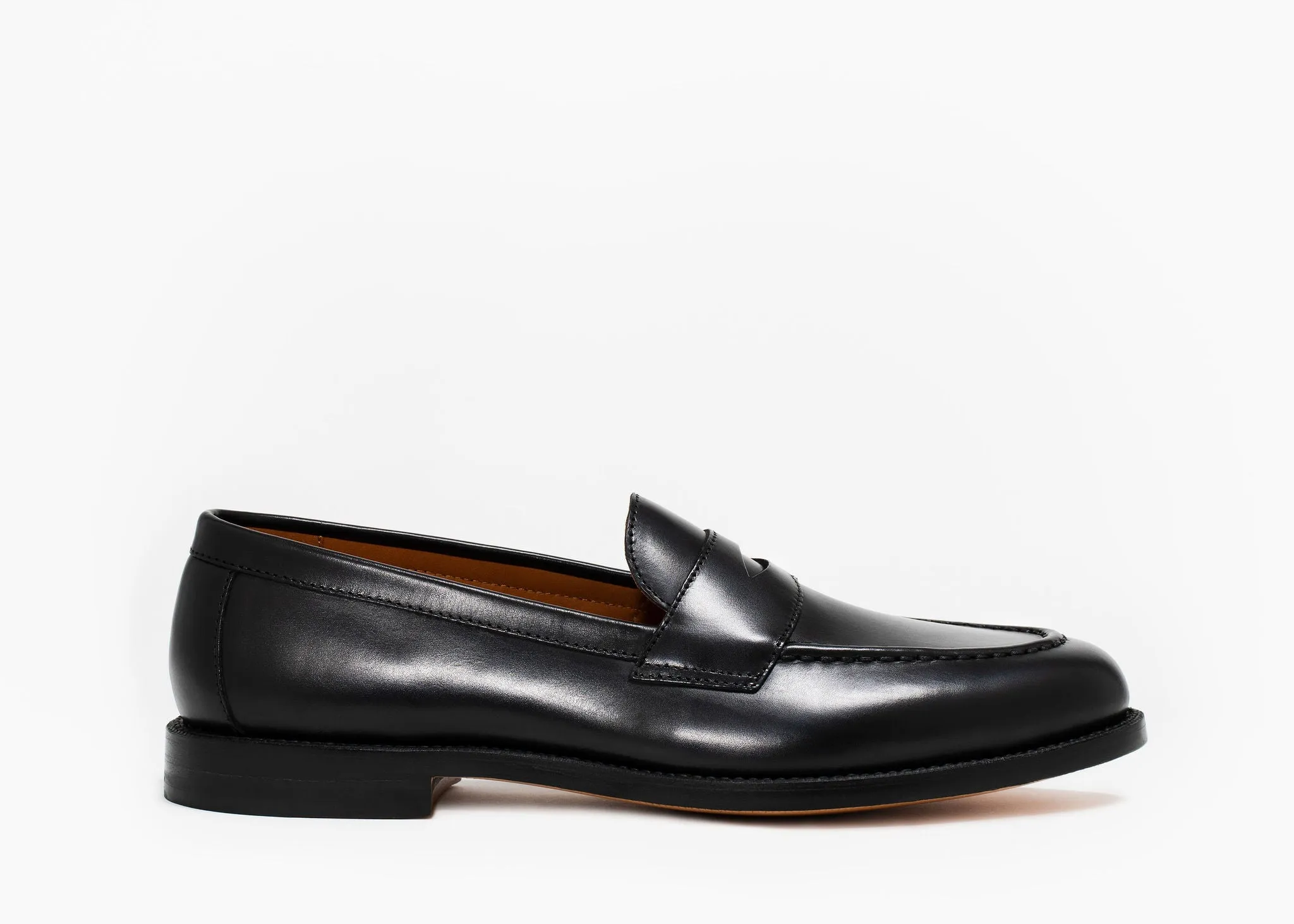 Versatile Casual Shoes Traveler Penny Black Calf