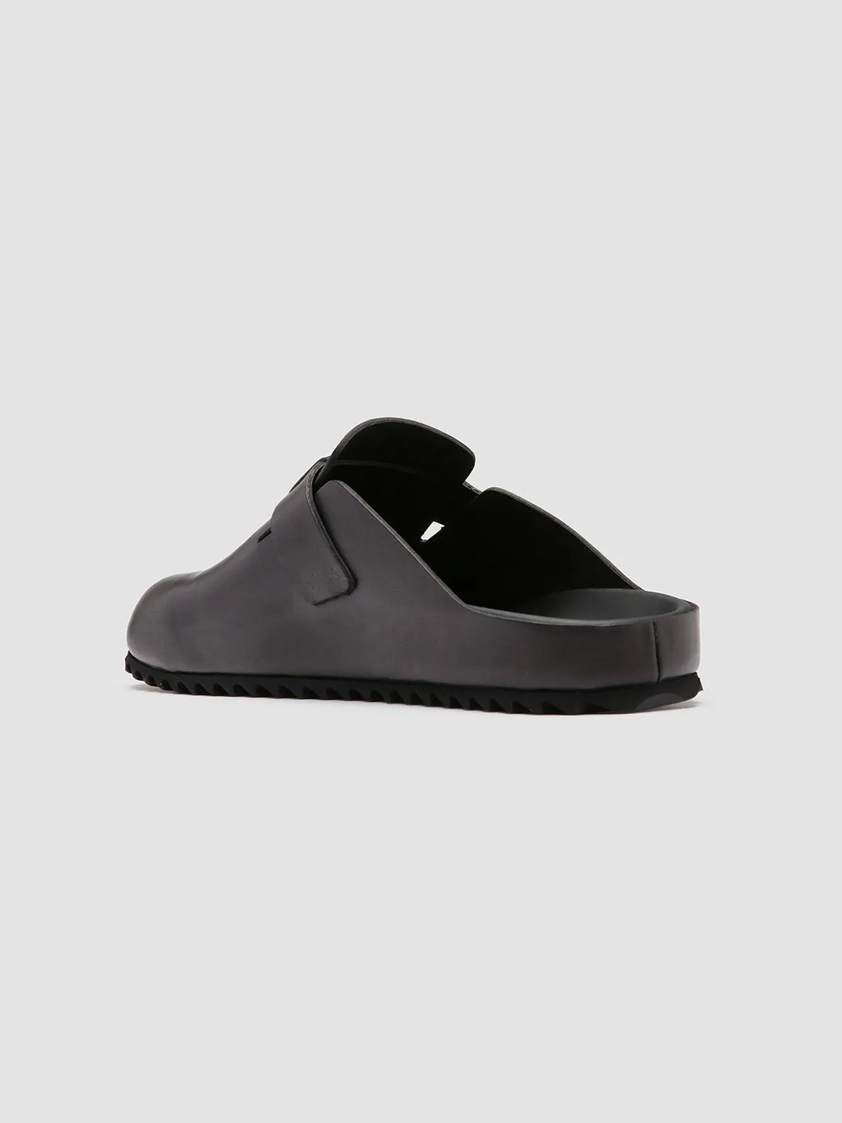 AGOR?? 004 - Black Leather slippers Athletic Appeal Effortless Wear