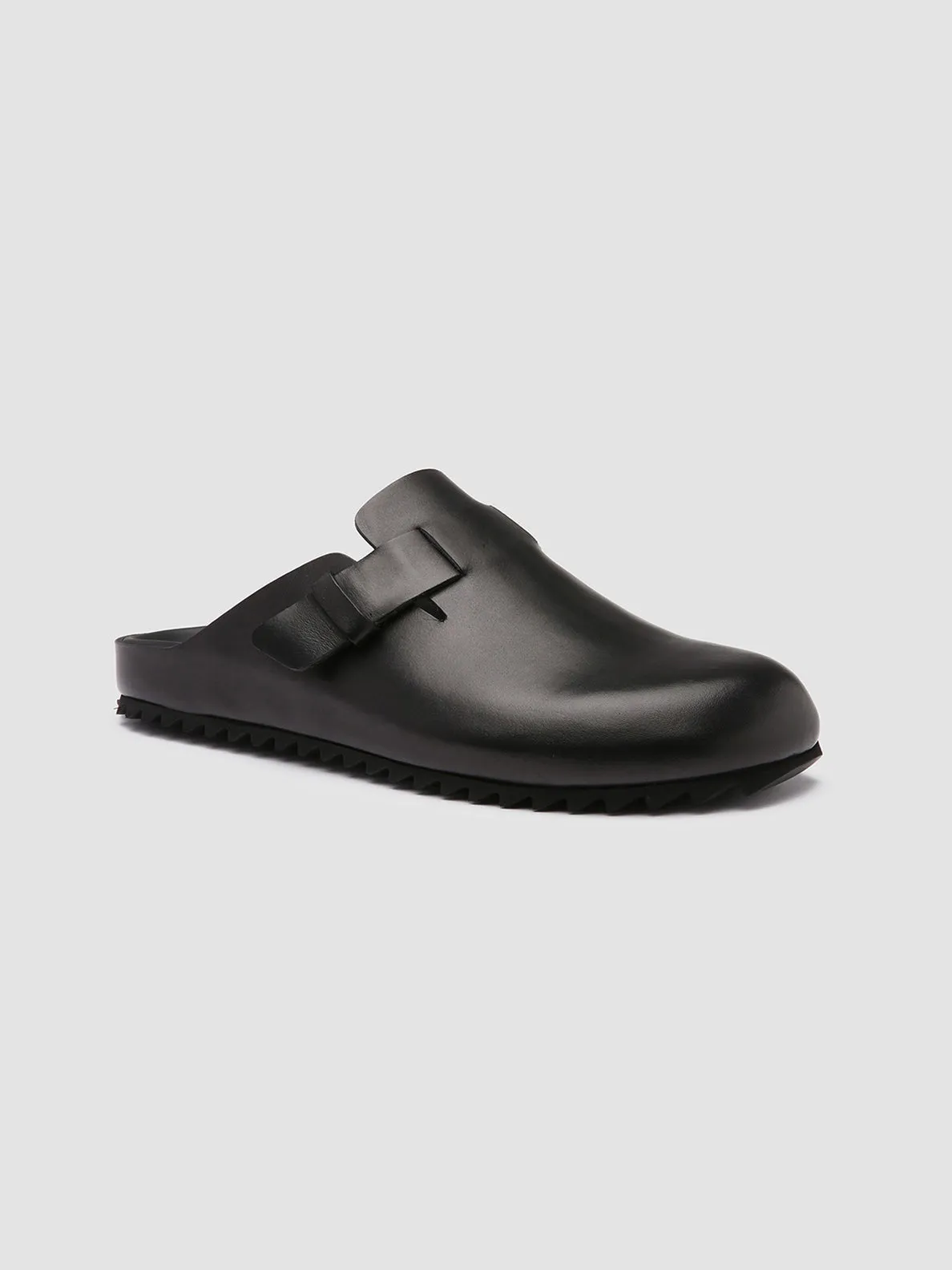 High Cushion AGOR?? 004 - Black Leather slippers