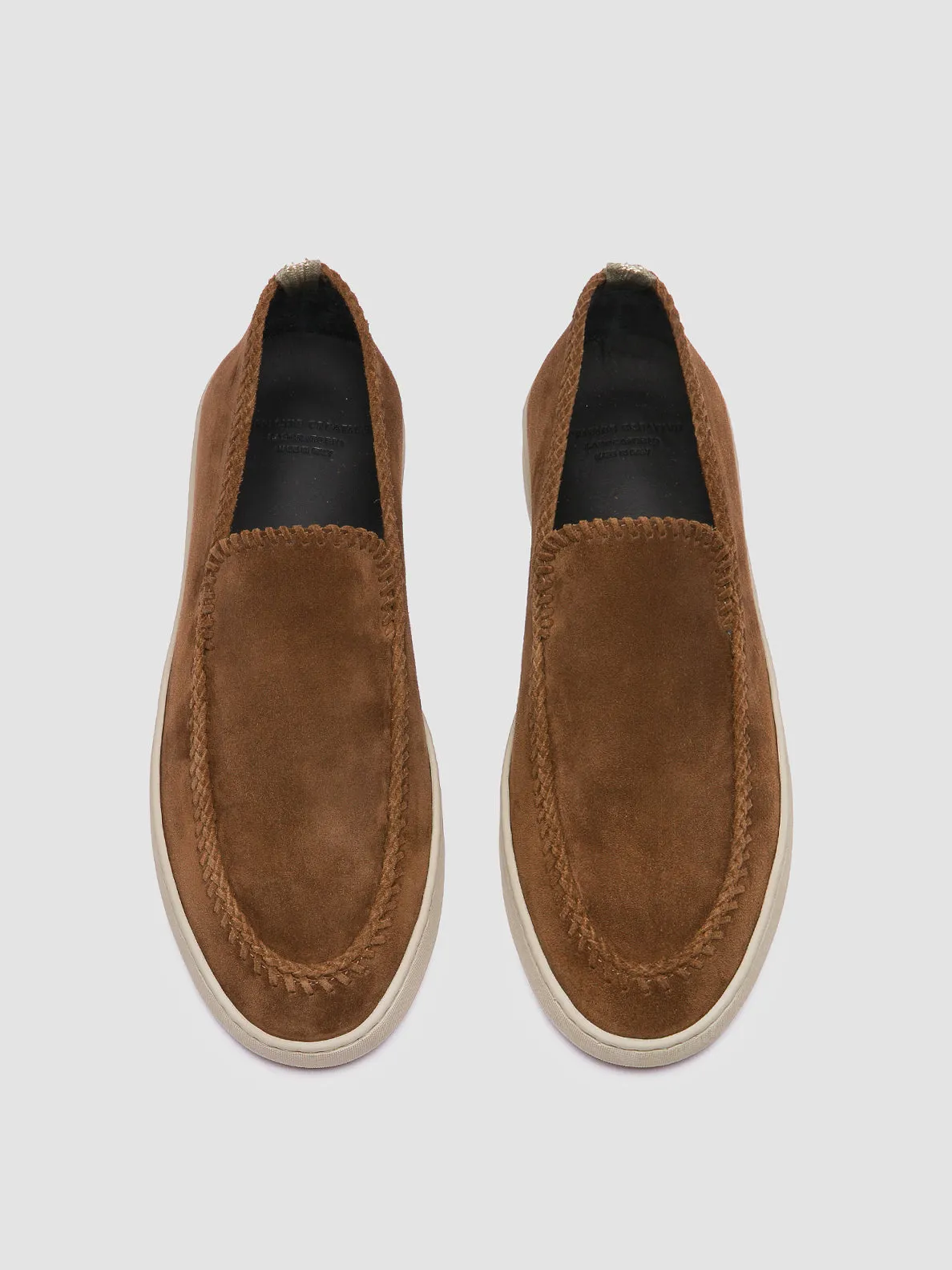 HERBIE 011 - Brown Suede Penny Loafers Speed Form