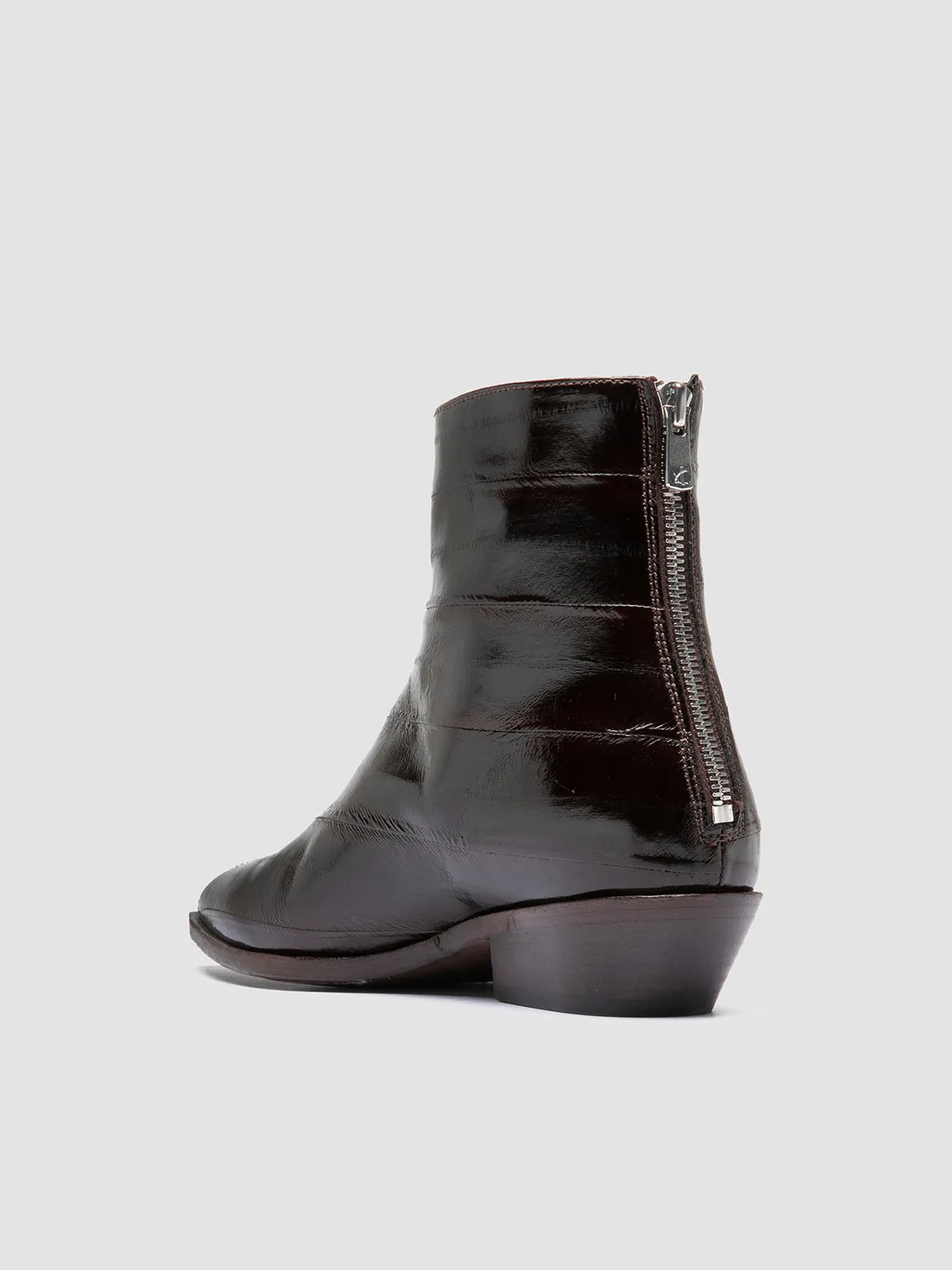NOELIE DD 109 - Brown Leather Zipped Boots music fest