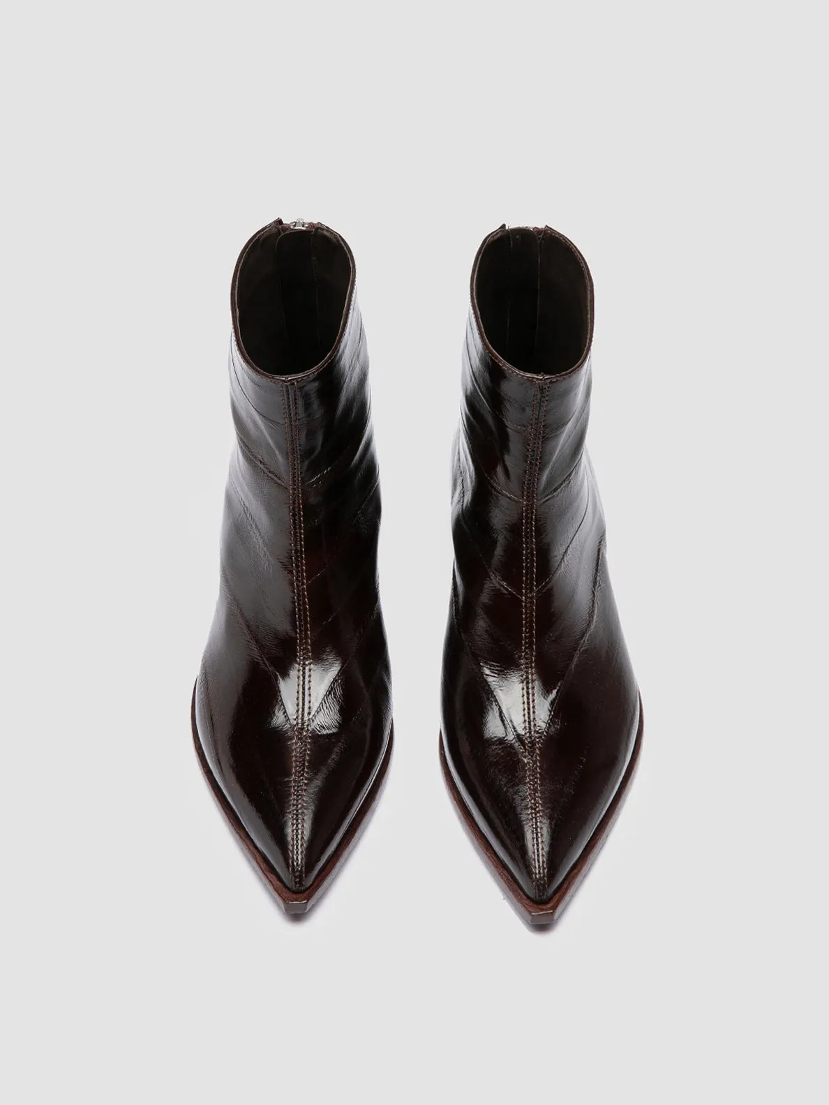 NOELIE DD 109 - Brown Leather Zipped Boots Light Hike College Trend