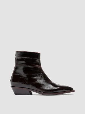 NOELIE DD 109 - Brown Leather Zipped Boots Leap Run