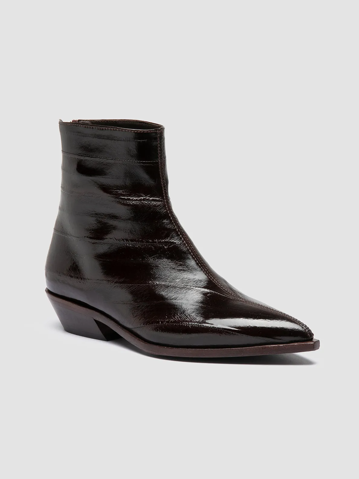 NOELIE DD 109 - Brown Leather Zipped Boots Bright Step