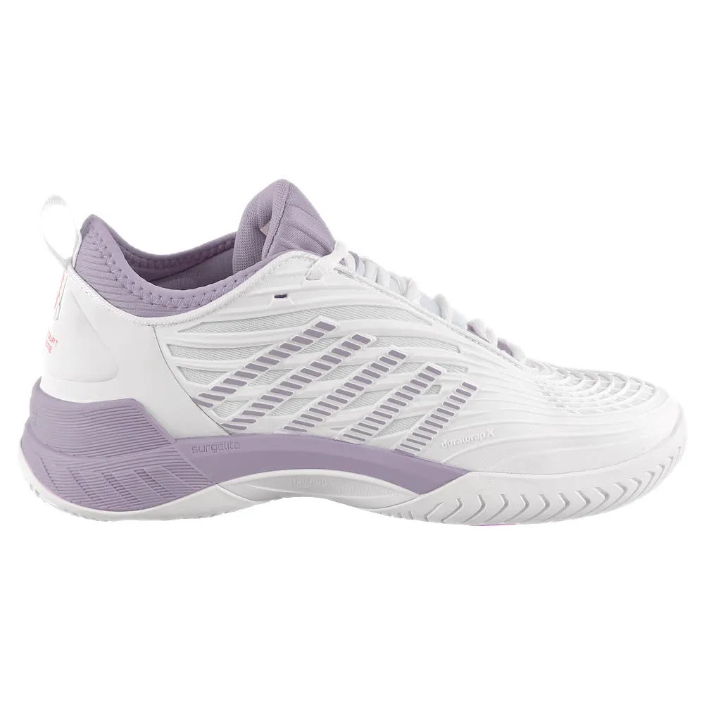 K-Swiss Women's Hypercourt Supreme 2 - White/Orchid Petal Supportive touch