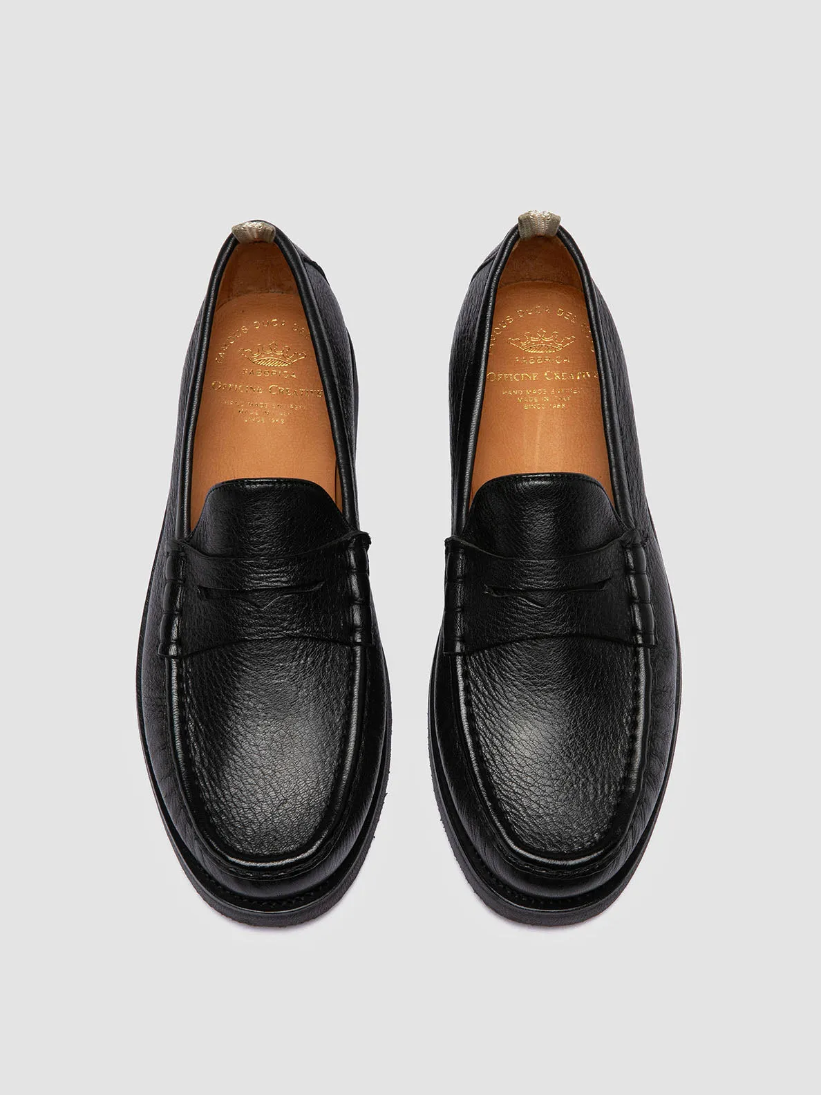 Cushioned ride Optimal lining BALFRON FLEXI 001 - Black Leather Penny Loafers