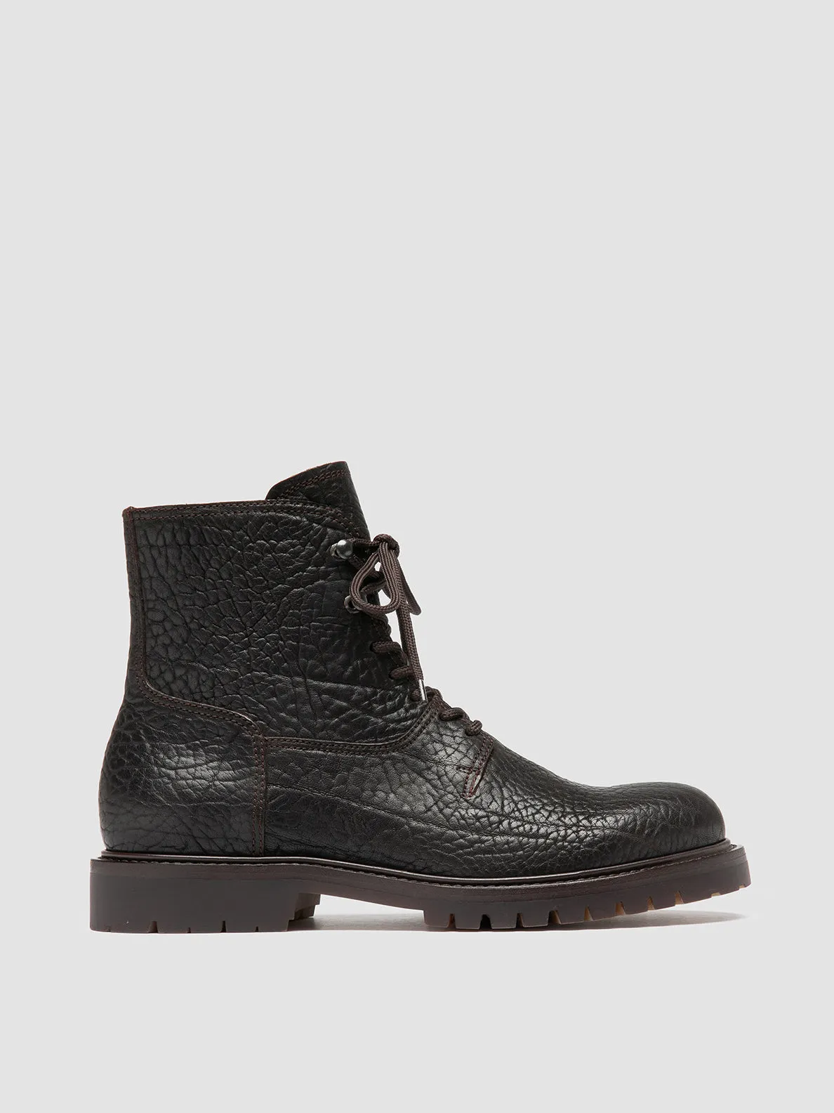 Motion Freedom BOSS 017 - Brown Leather Lace-Up Boots