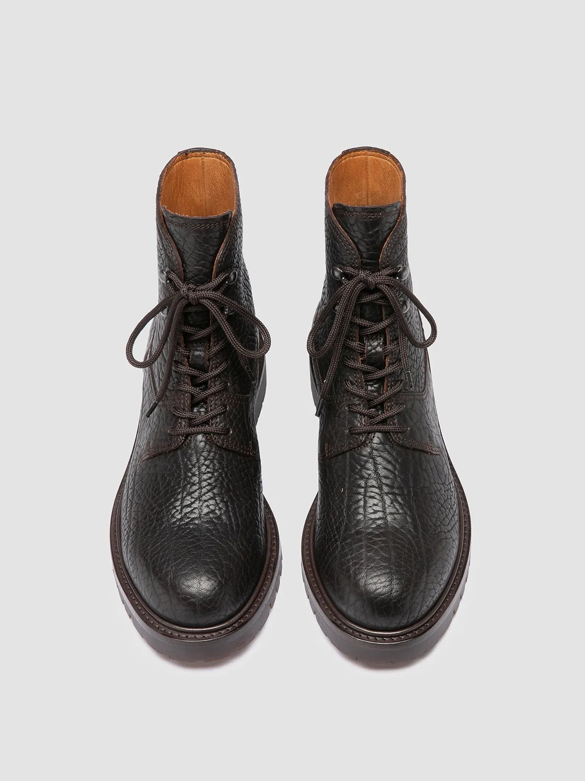 Dynamic look Everyday Favorite BOSS 017 - Brown Leather Lace-Up Boots