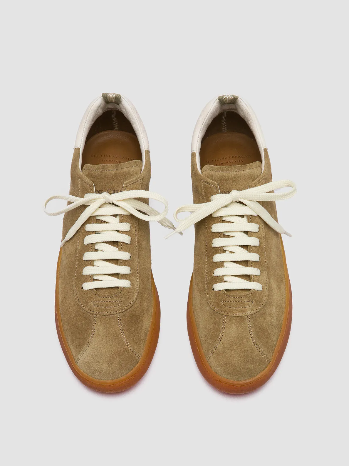 HALO 001 - Brown Leather and Suede Sneakers Tread Pattern Plush flexibility