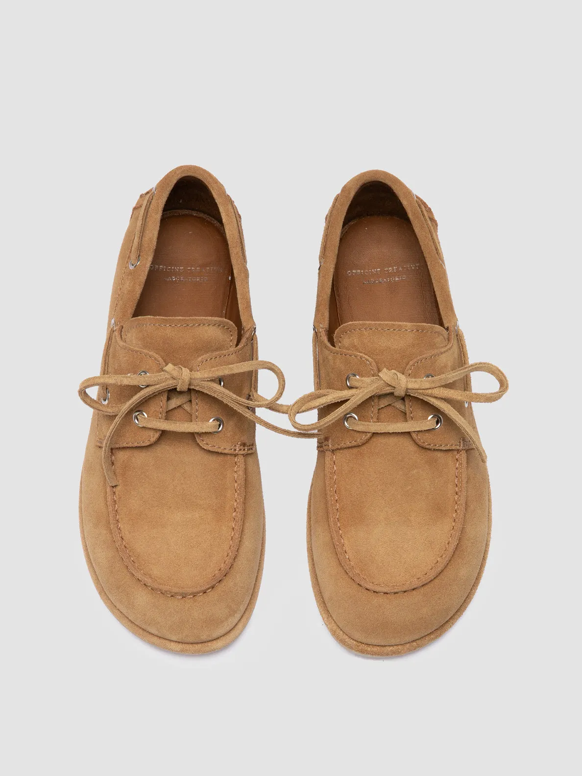 LOVE 101 - Camel Suede Boat Shoes Drive Ready Dirt Hike