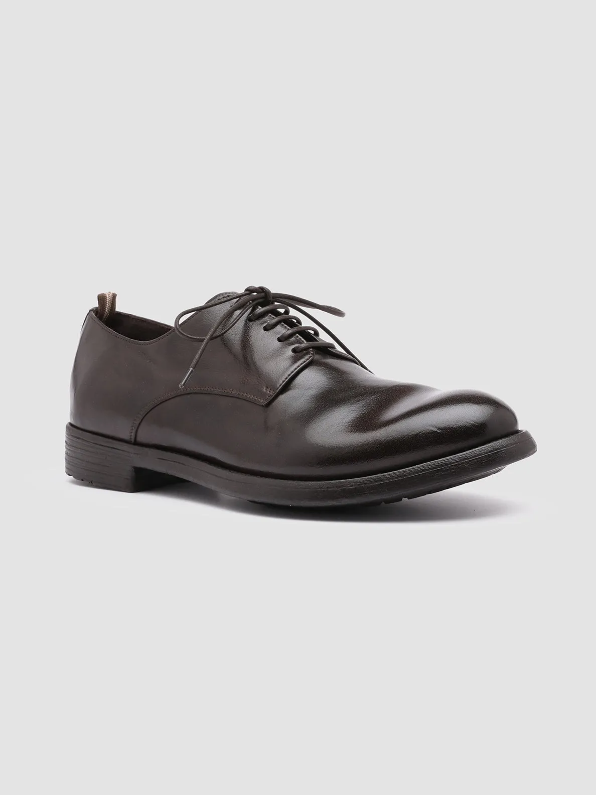 No Slip Foot alignment HIVE 008 - Brown Leather Derby Shoes