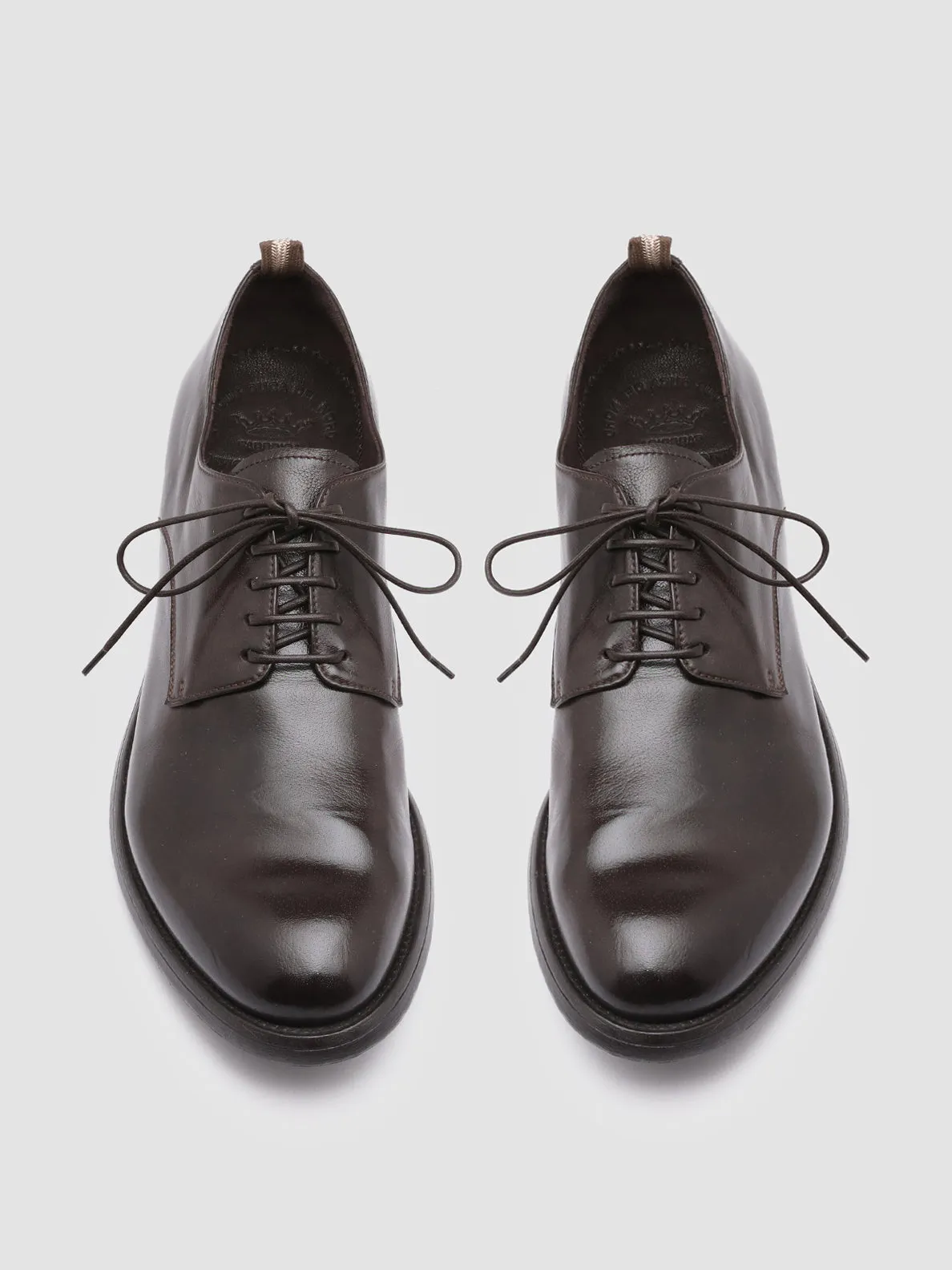 HIVE 008 - Brown Leather Derby Shoes Tennis Court Responsive ride
