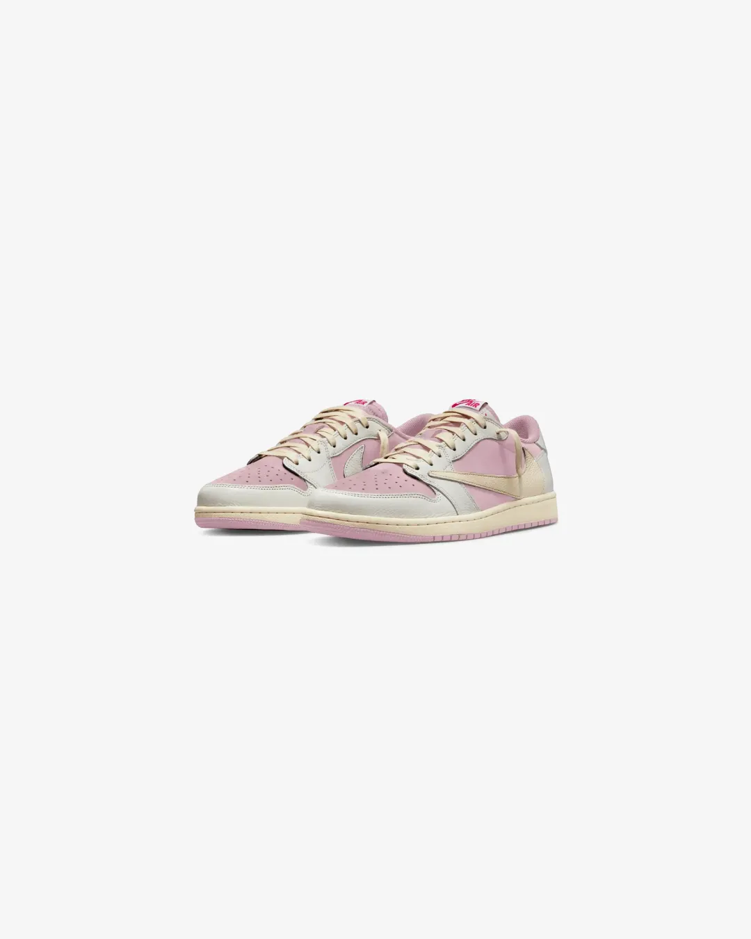 fast running shoe performance Air Jordan 1 Lows Travis Scott Shy Pink-White Sneakers