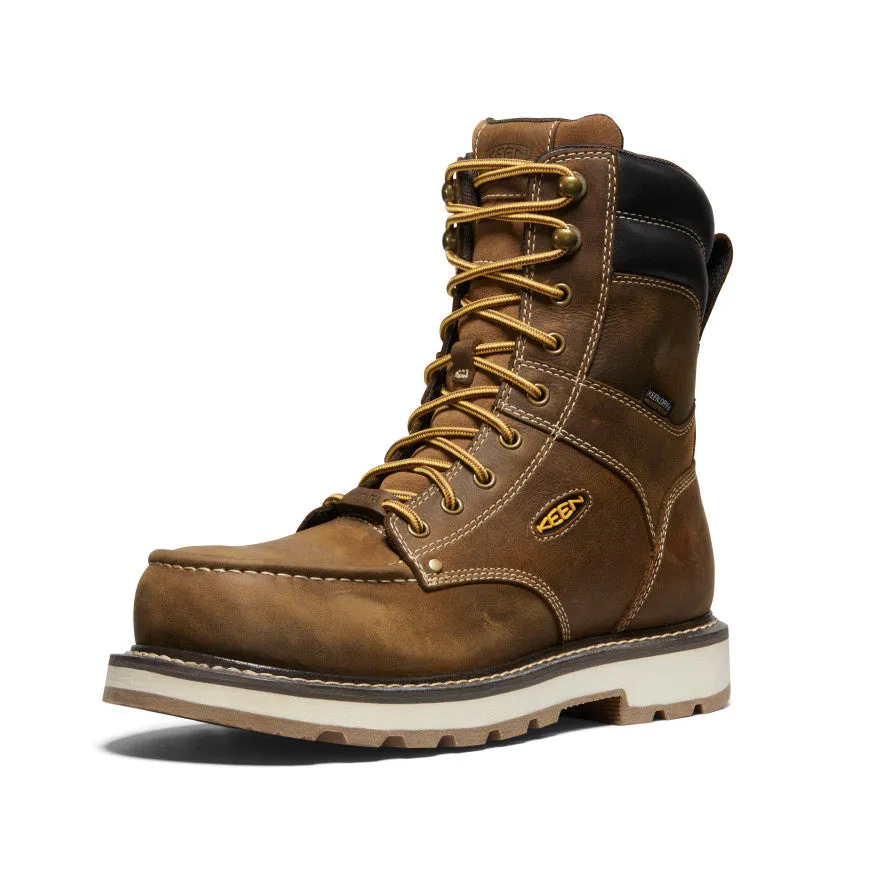Daily Essentials soft fit Men's Cincinnati 8" Waterproof 90?? Heel Boot (Carbon Toe)  |  Belgian/Sandshell