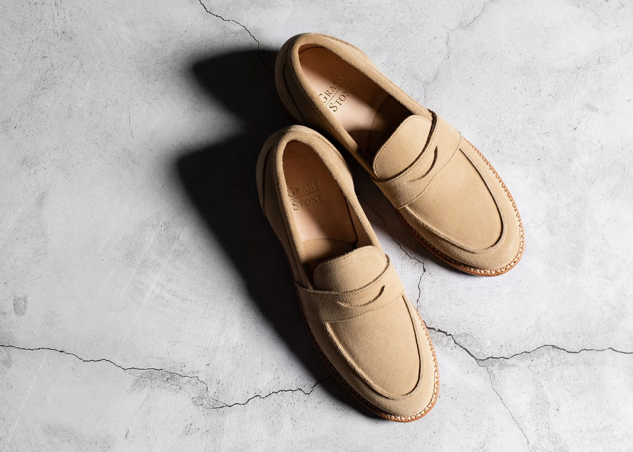 Clara Penny Loafer Tan Suede Morning Path