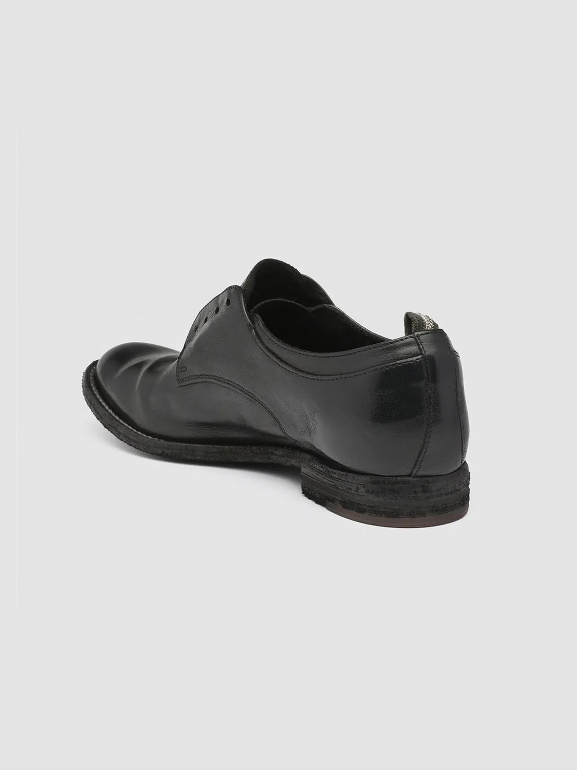 LEXIKON 501 - Black Leather Derby Shoes Clear Step