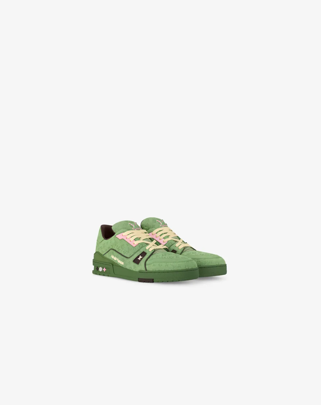 Retro Style Flex Fit Louis Vuitton Trainer Green Sneakers