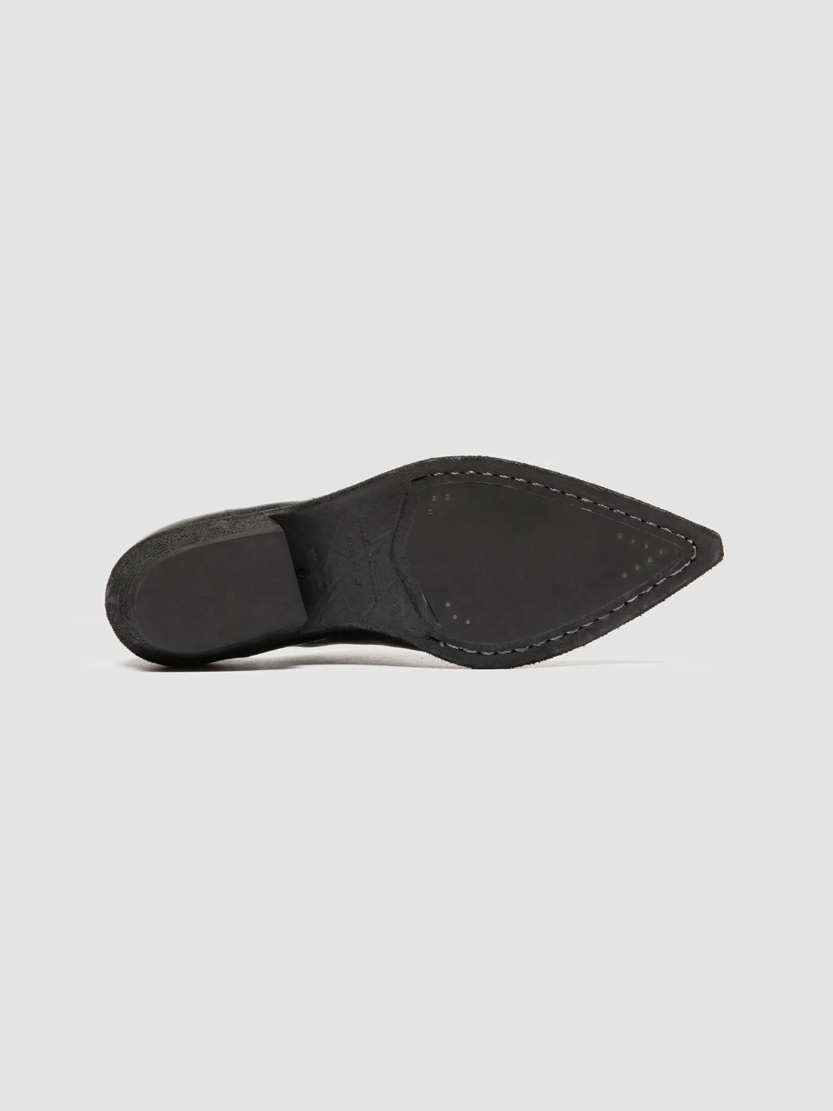 NOELIE DD 106 - Black Leather Zipped Boots Grass Jog