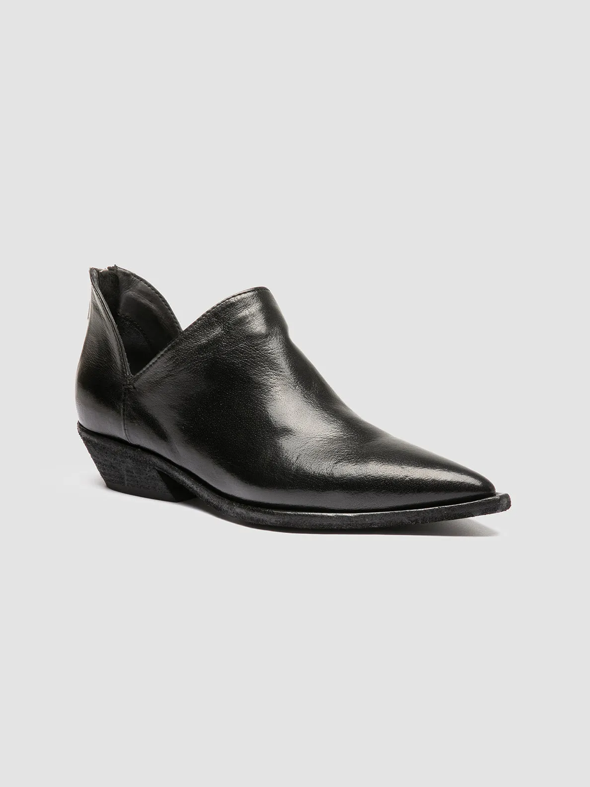 Soft Pace Deep Black NOELIE DD 106 - Black Leather Zipped Boots