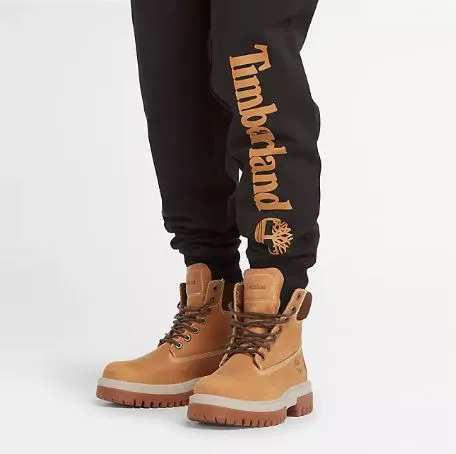 Elastic Gusset ground grip Timberland - Men - Core Tree Logo Sweatpant - Black/Wheat