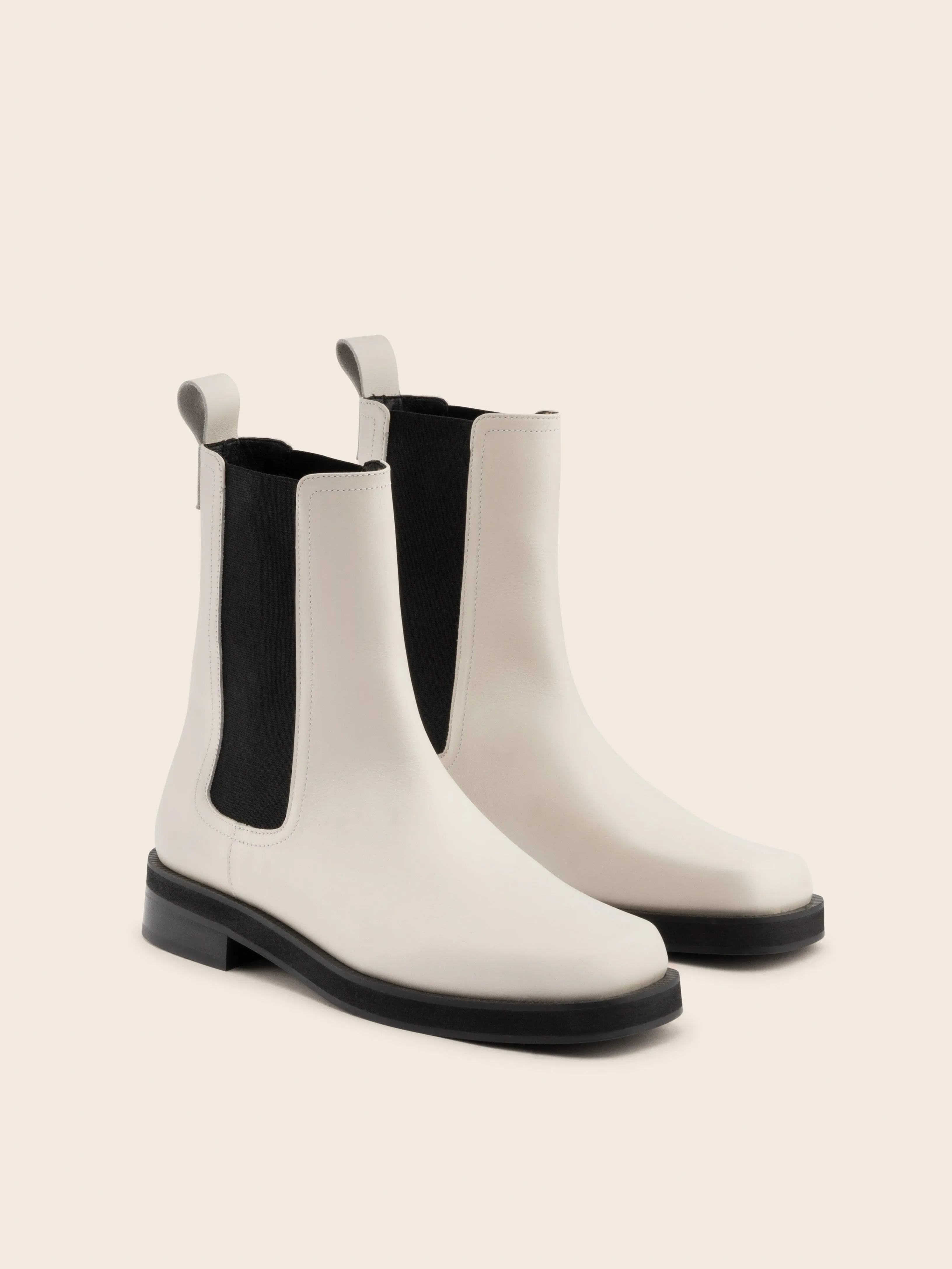 Mora Cream Boot Textile Lining Heavy-Duty Build