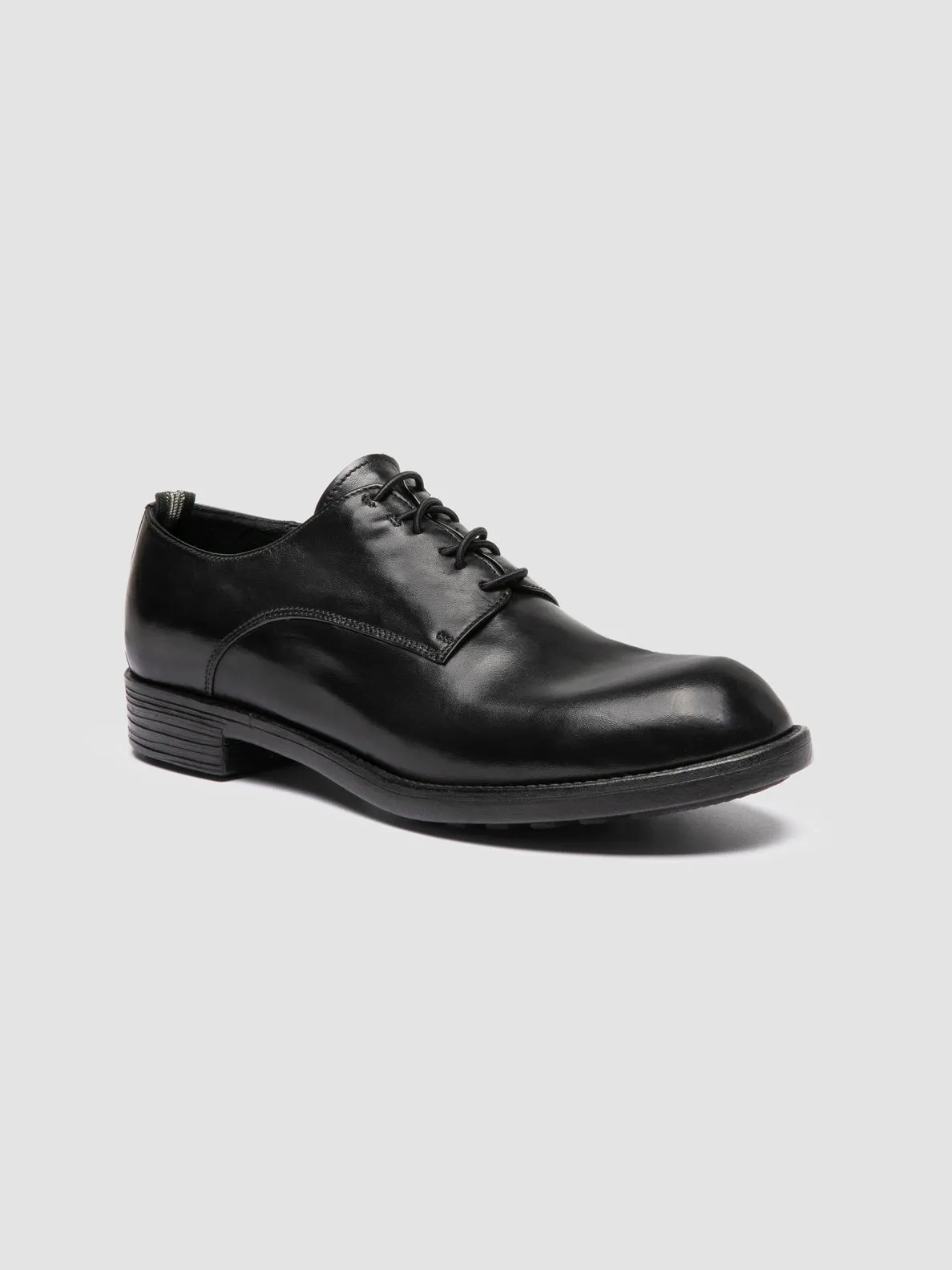 DIARY 009 - Black Leather Derby Shoes Maximum Grip Layered silhouette