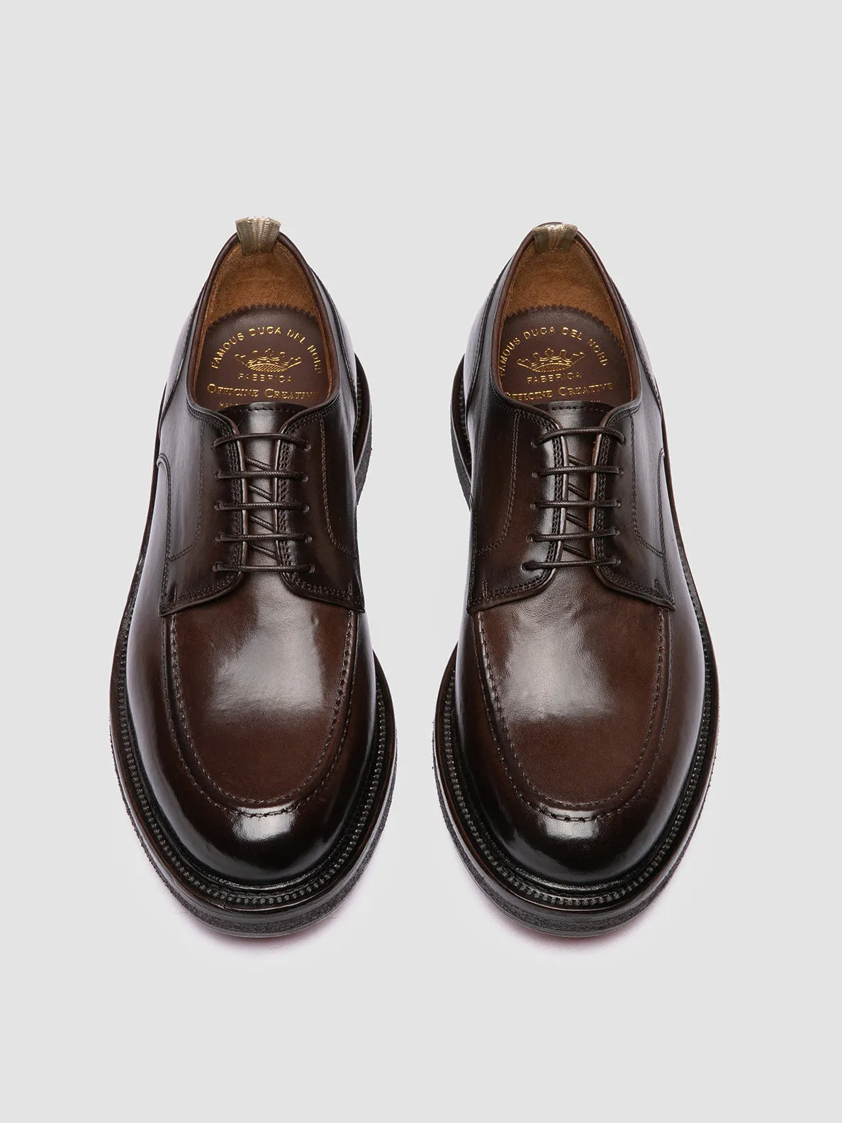 ASTON CREPE 003 - Brown Leather Derby Shoes Leather Soles City Life