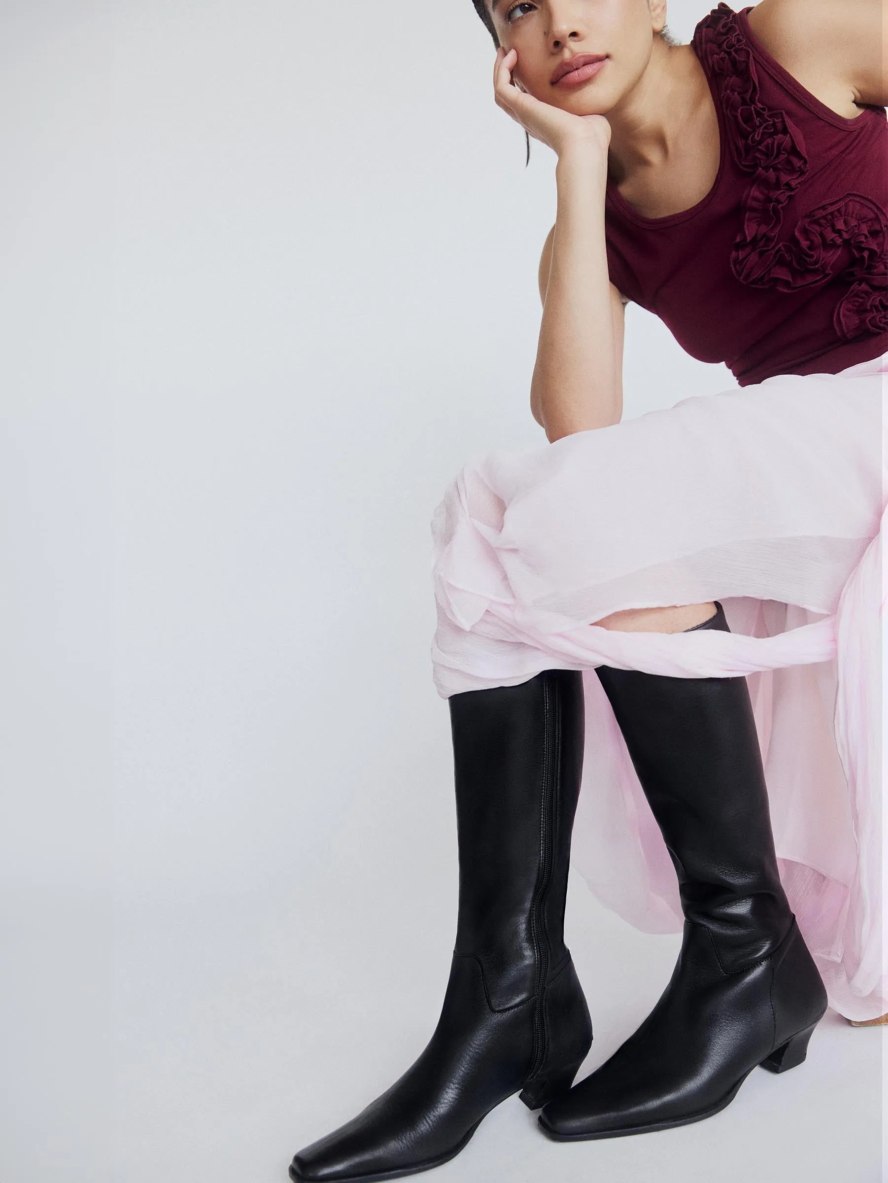 foldable Elda Black Boot