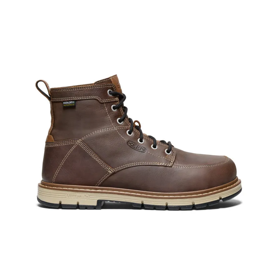 Men's San Jose 6" Waterproof 90?? Heel Boot (Aluminum Toe)  |  Bison/Black Cold Trek Universal Style