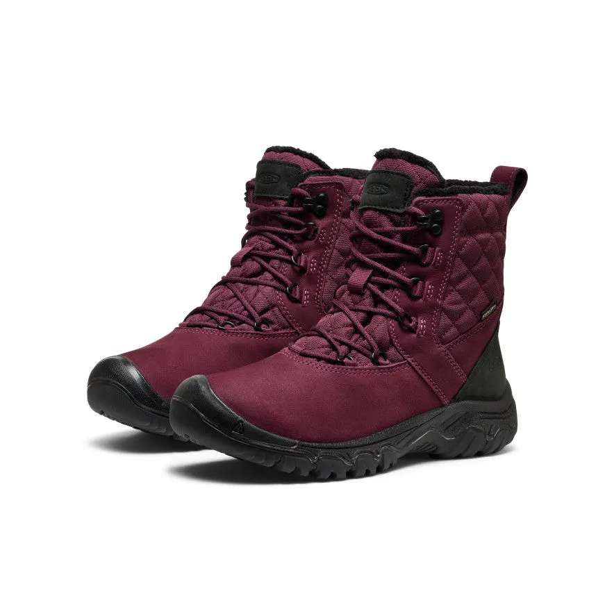 Women's Greta II Waterproof Boot  |  Fig/Black Mixed Textures No Laces