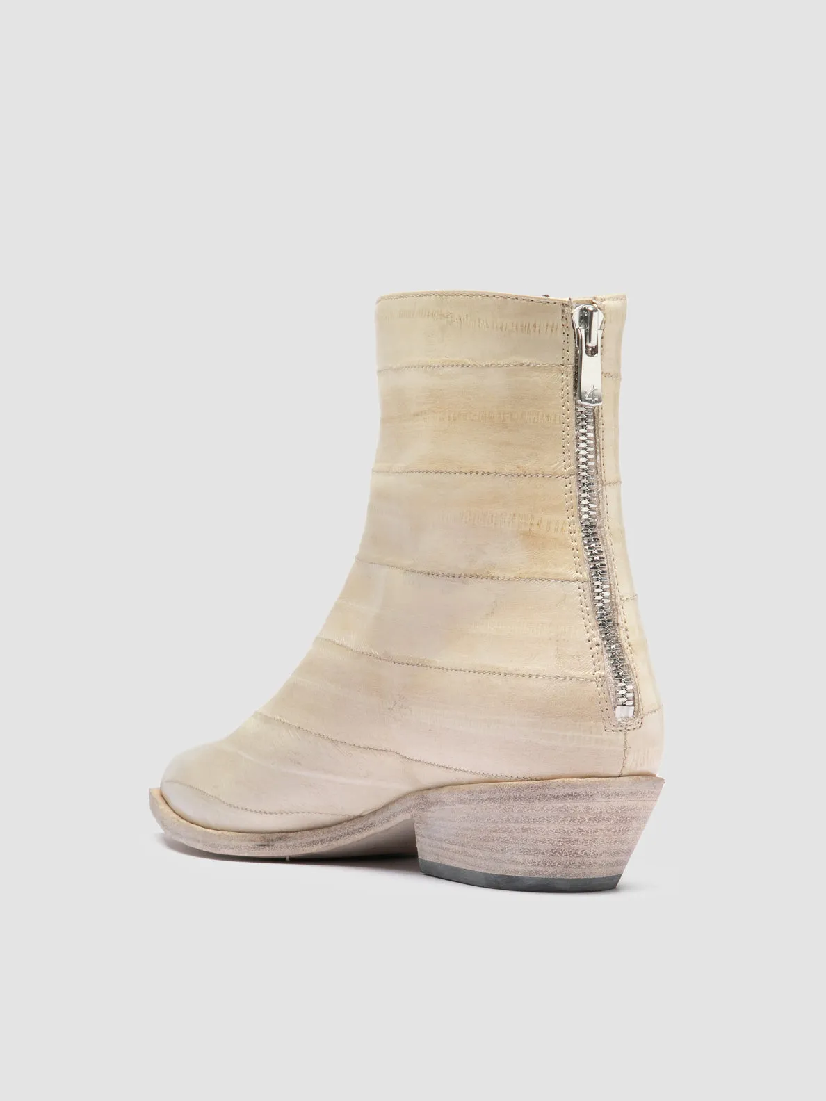 Wave Hike NOELIE DD 109 - Off White Leather Zipped Boots
