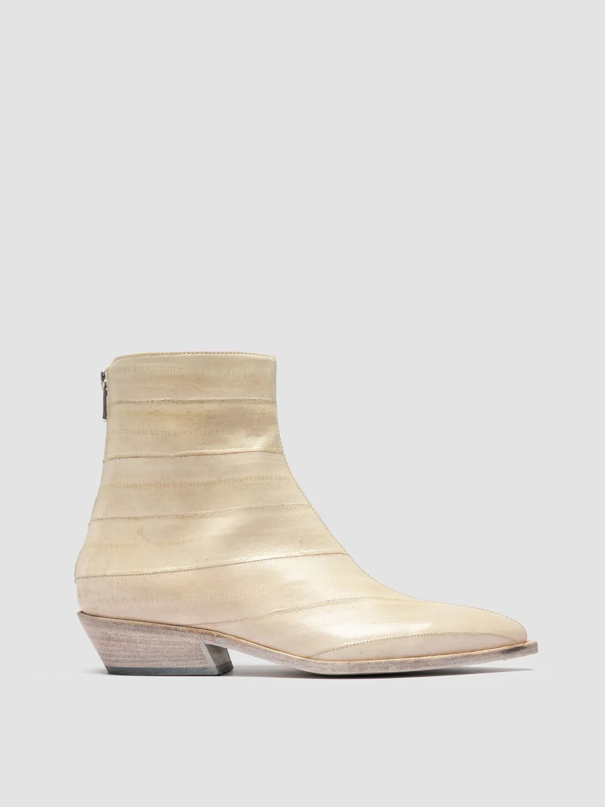 Hill Walk NOELIE DD 109 - Off White Leather Zipped Boots