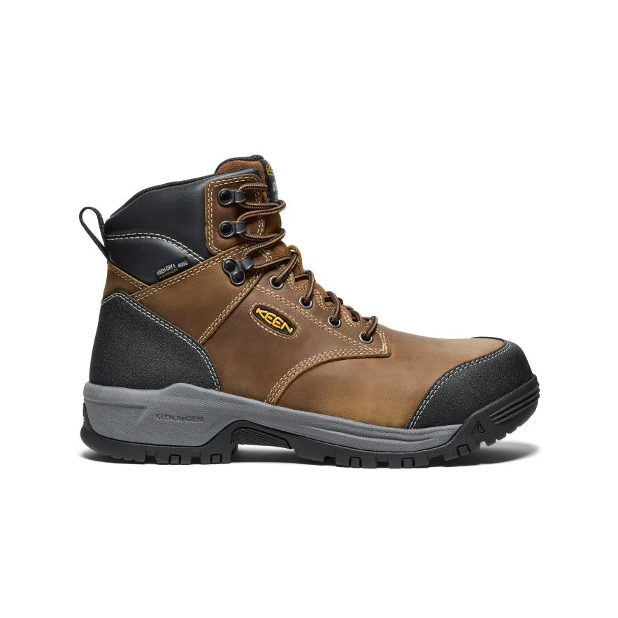 Superior Design Lightweight Sole Men's Evanston 6" Insulated Waterproof Boot (Carbon Toe)  |  Bison/Black