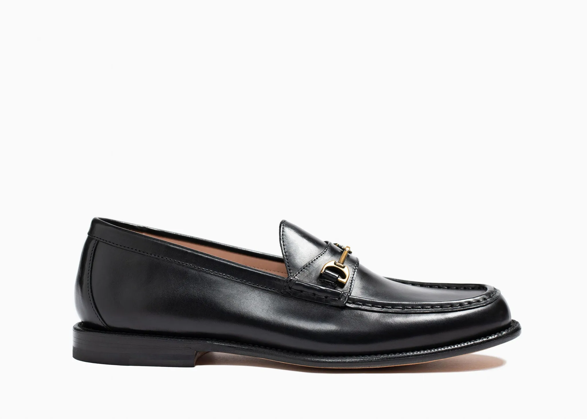 Easy Slip-On Design Horsebit Loafer Black Calf
