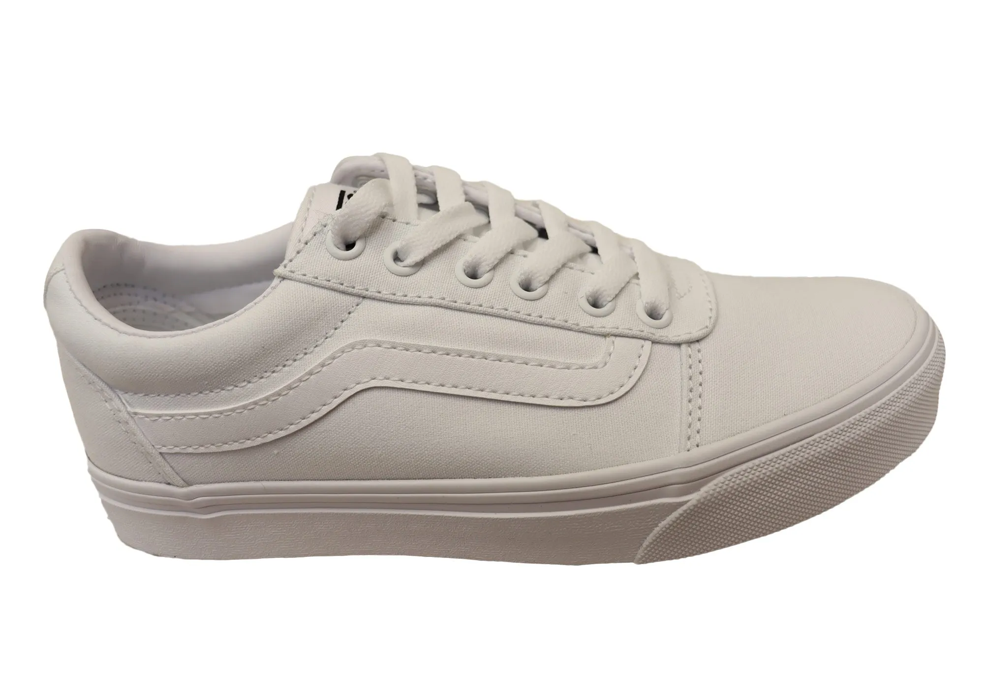 Vans Womens Ward Comfortable Lace Up Sneakers Skate Ready Shock Control