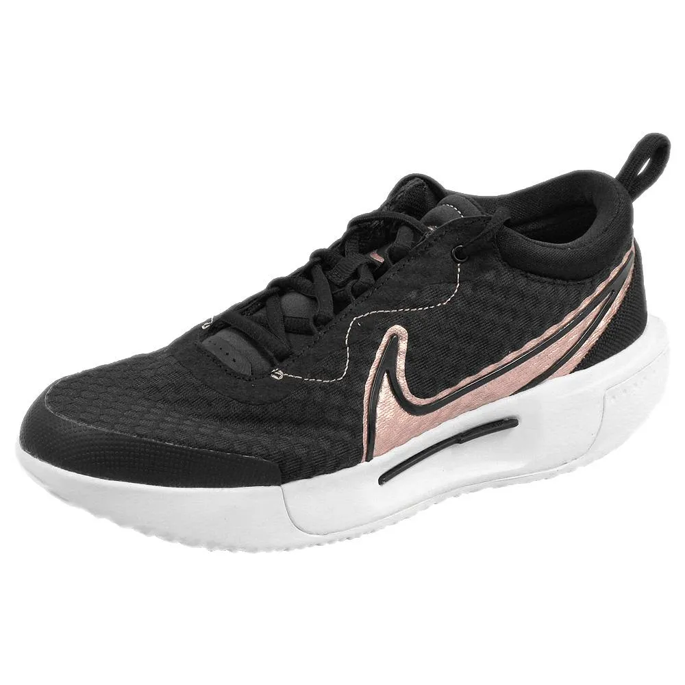 Elastic Band Foot Fit Nike Women's Court Zoom Pro - Black/Metallic Red Bronze