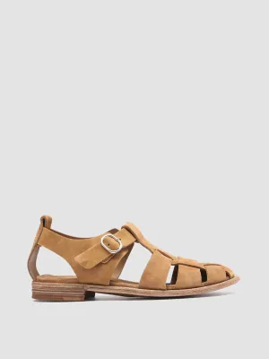 LEXIKON 536 - Brown Suede Sandals Swing Step