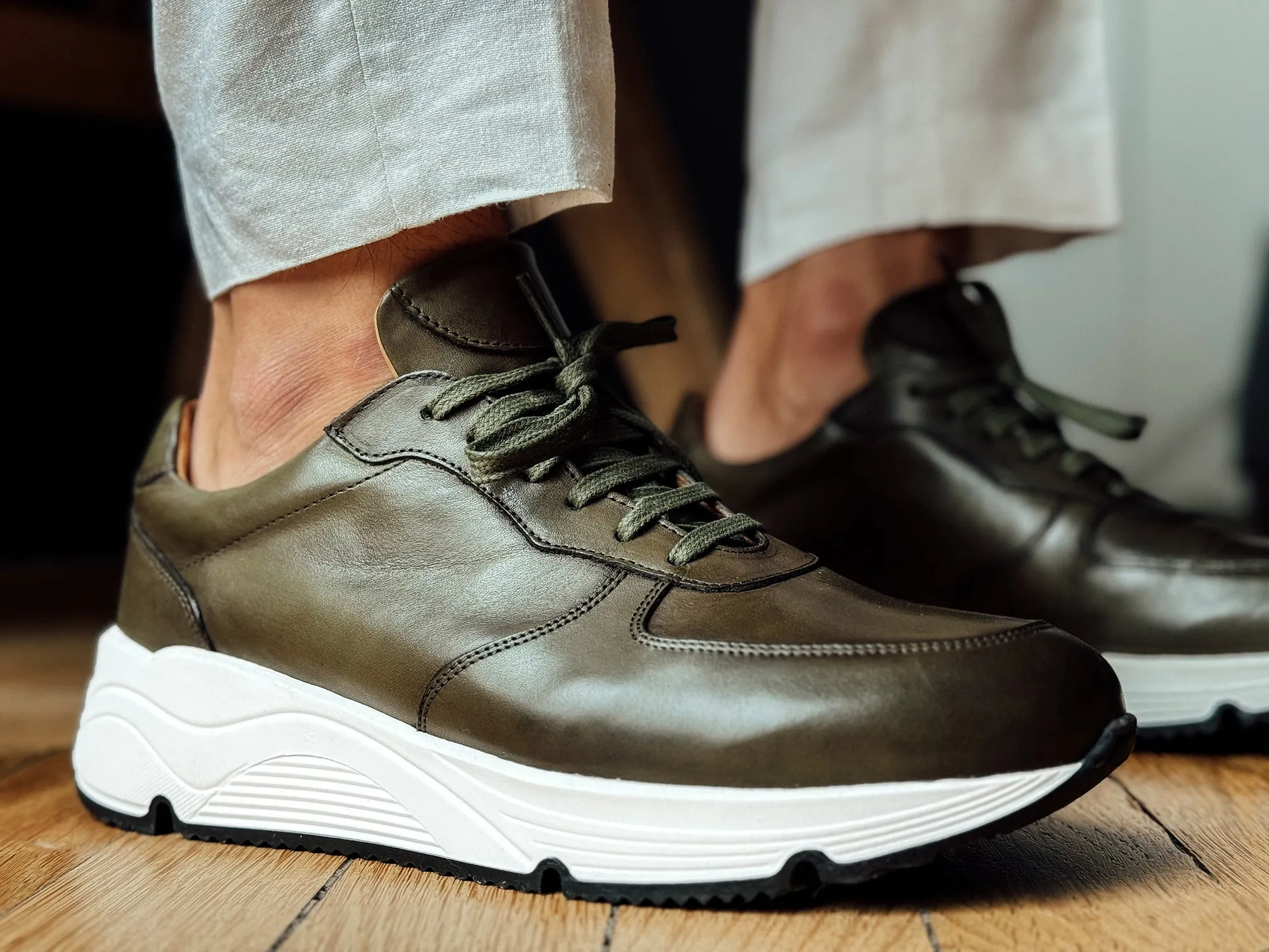 Coastal Style Sneakers Como 713 vert kaki
