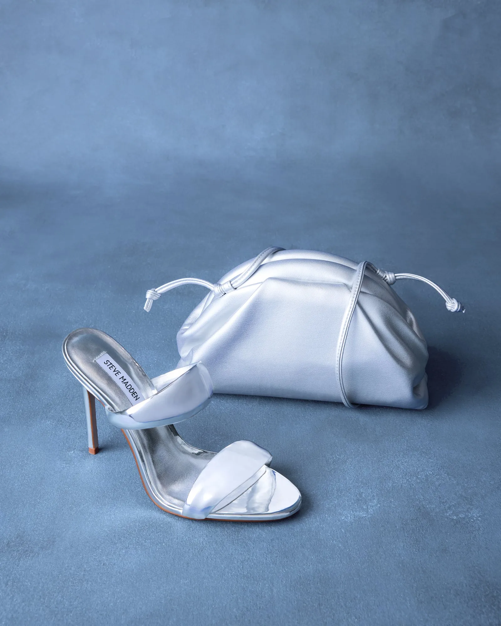 Formal Shoes for Women Customizable SATURN HEEL AND HAILEE BAG SILVER BUNDLE