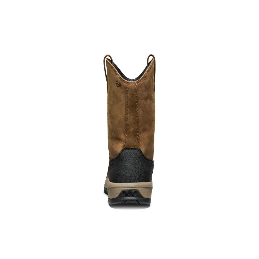 Comfortable Touch Tough Grip Men's Evanston Pull-On Waterproof Boot (Carbon Toe)  |  Bison/Black