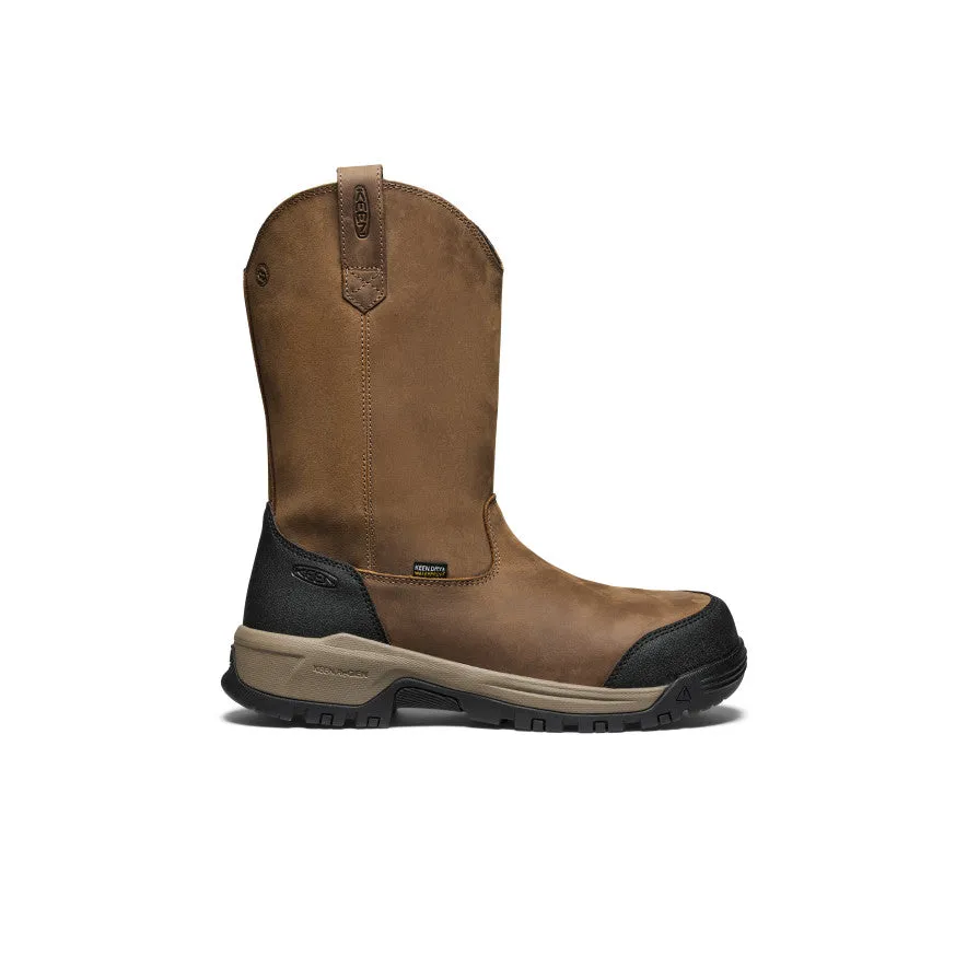 Men's Evanston Pull-On Waterproof Boot (Carbon Toe)  |  Bison/Black Classic Touch