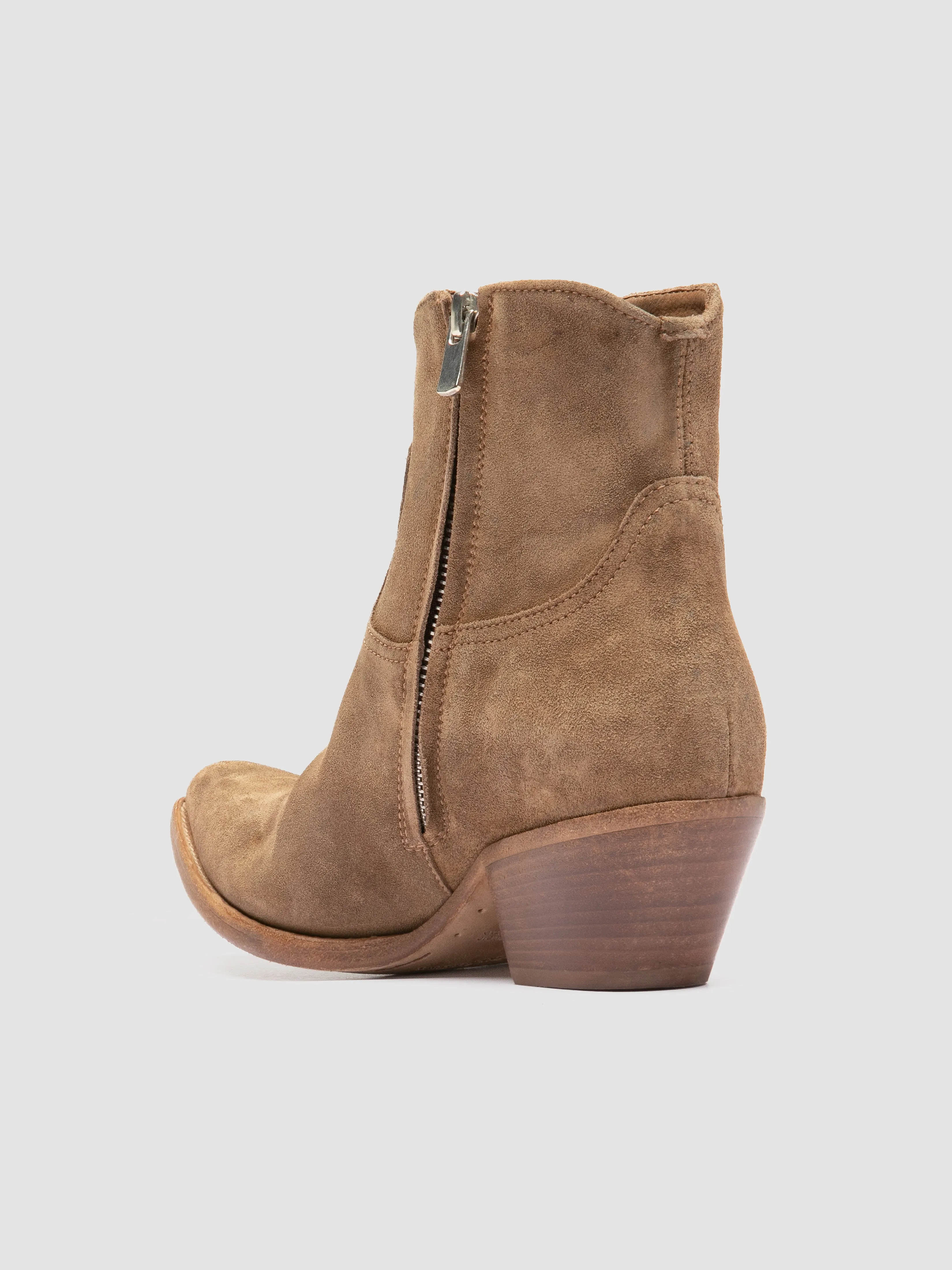 WANDA DD 103 - Brown Suede Zip Boots Ultra grip