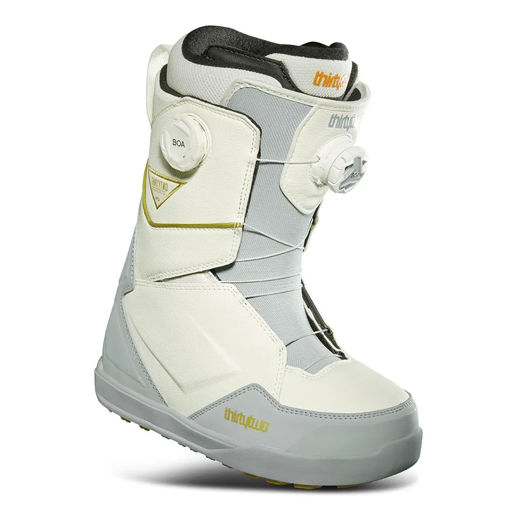 32 2024 Womens Lashed Double Boa Boots - White/Grey Snowy Terrain Boots Cold Environment Footwear