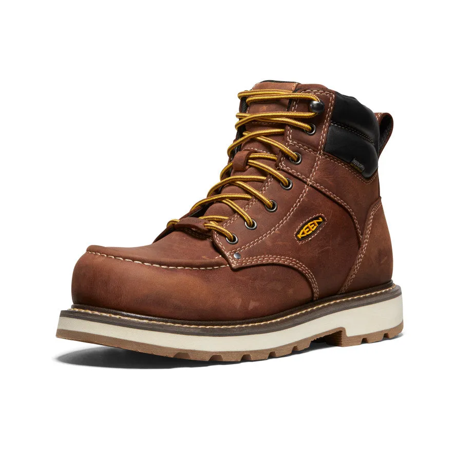 Men's Cincinnati 6" Waterproof 90?? Heel Boot (Carbon Toe)  |  Tuscan Red/Sandshell Stable Structure